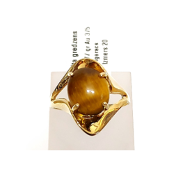 Gold ring with a tiger eye