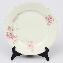 Porcelain plate with pink flowers