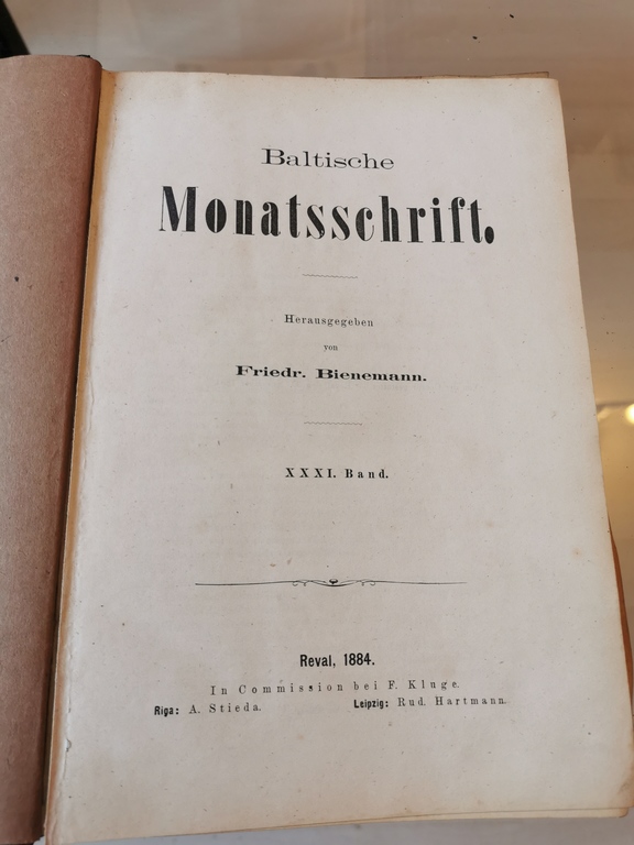 Baltische Monatsschrift Vol.31, 1884
