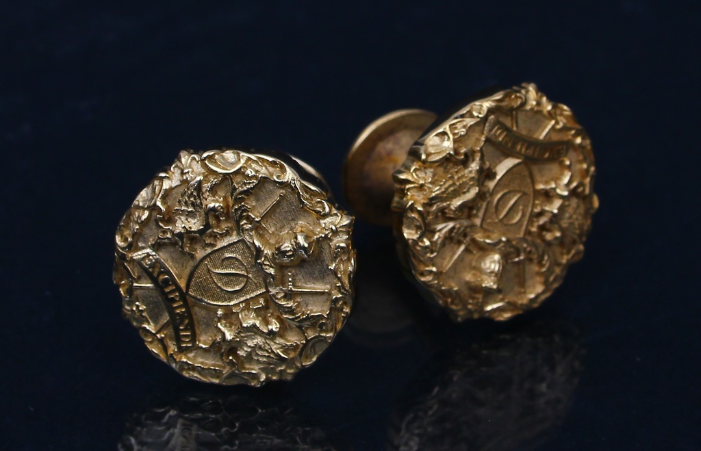 Gold-plated silver cufflinks