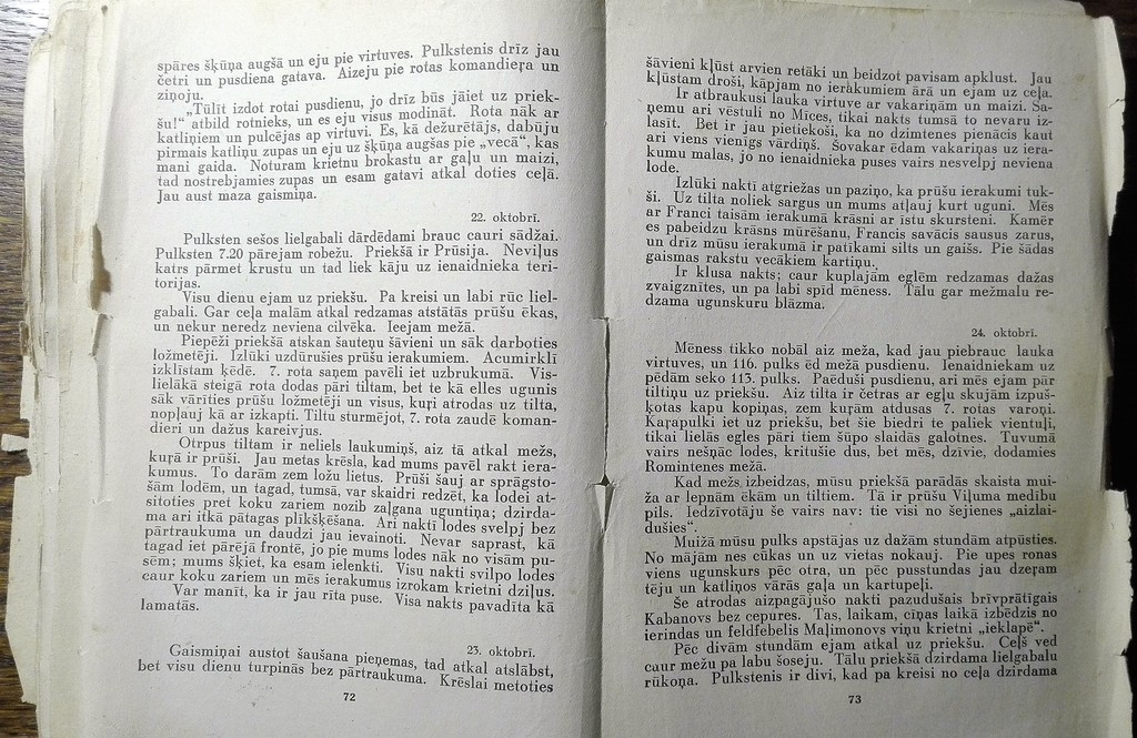 Книга ко Дню солдата, В. Тукумиетис, 1929 г., Библиотека романов А. Гулбиса 