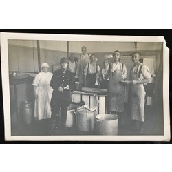 Scene from the kitchen of military barracks