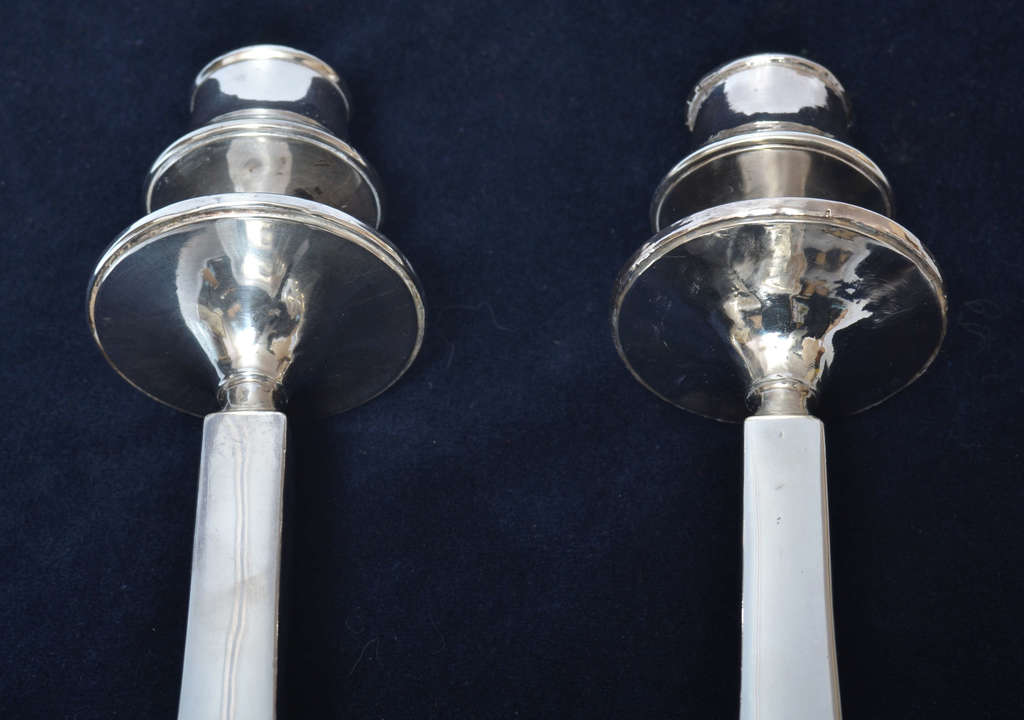 Art Nouveau silver candlesticks (2 pcs.)