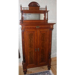 German early historicist style cabinet with mirror