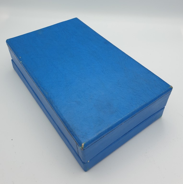 Серебряные ложки в синей коробке (5+1 шт.)