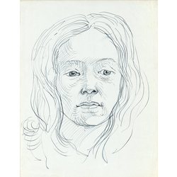 Sketch [Frontal portrait of a woman]