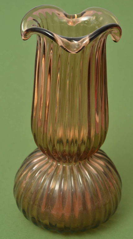 Brown glass vase
