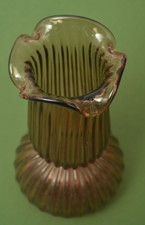 Brown glass vase