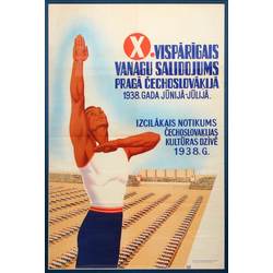 Плакат «Х. Общее собрание ястребов в Праге, Чехословакия, июнь-июль 1938 г.»