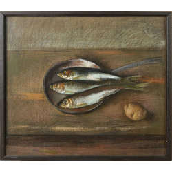 Still life with herring by Edvins Kanenieks