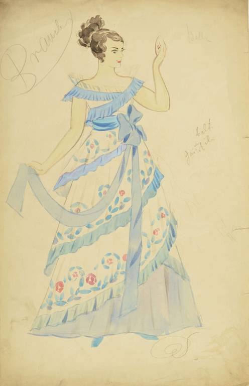 Costume sketch for the show 