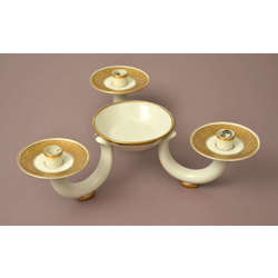 Porcelain candlestick with gilding