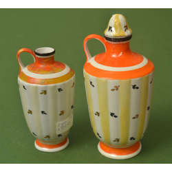 Porcelain liqueur decanters (2 pieces)