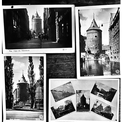 Four postcards. Old Riga. Powder tower.