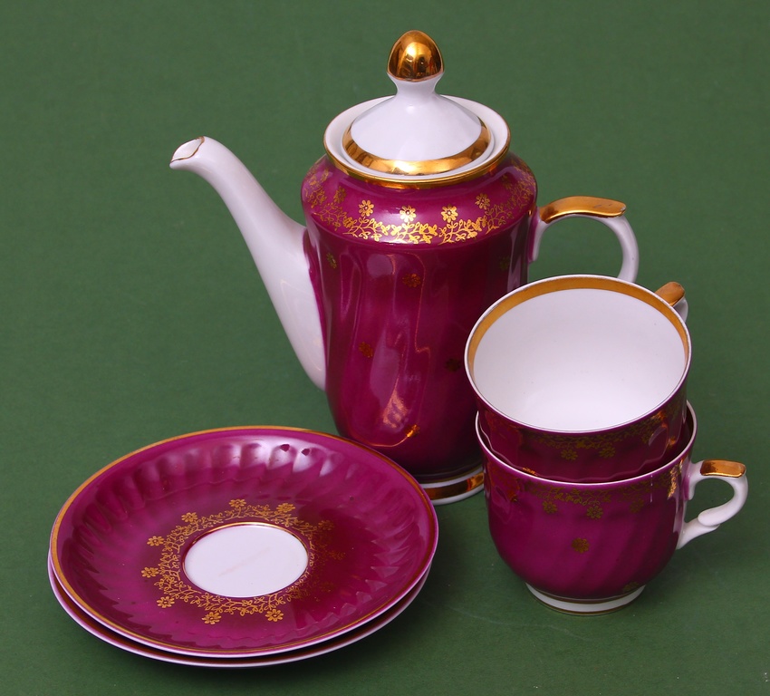 Porcelain coffee set for two people