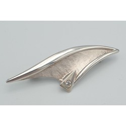 Silver Art Nouveau brooch