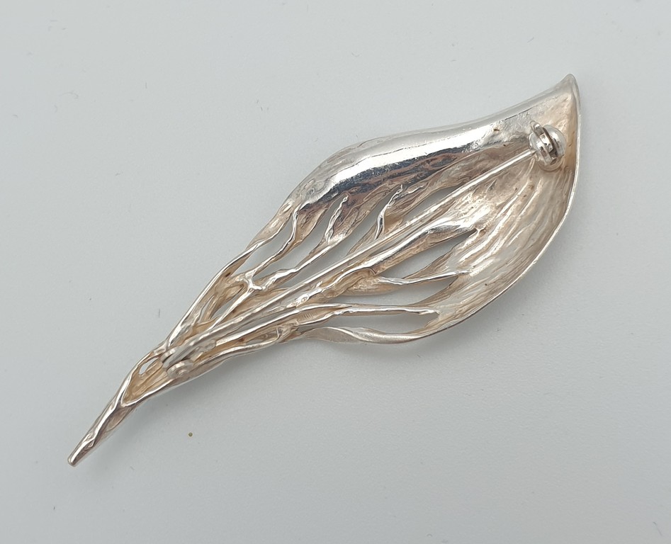 Silver Art Nouveau brooch