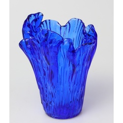 Blue glass vase