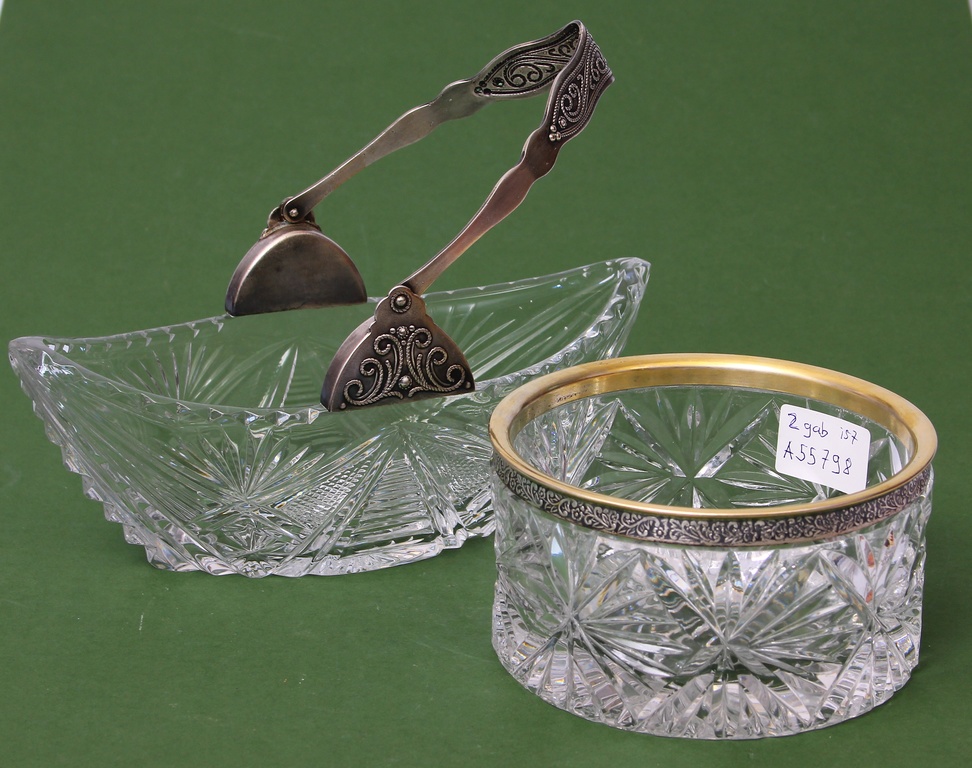 Crystal utensils for sweets  (2 pcs)