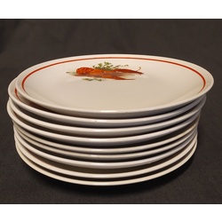 Kuznetsov earthenware plates For crayfish 9 pcs.