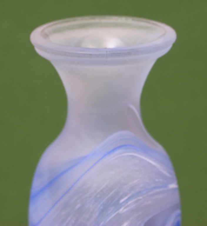 Blue glass vase