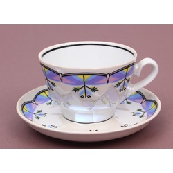 Porcelain cup with saucer