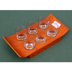 Glass spirits serving set