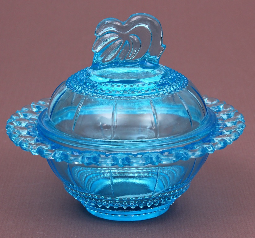 Glass butter bowl with lid