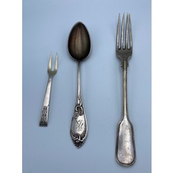 Fork and spoon and a small fork