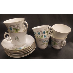 Porcelain cups and saucers 6 pcs.