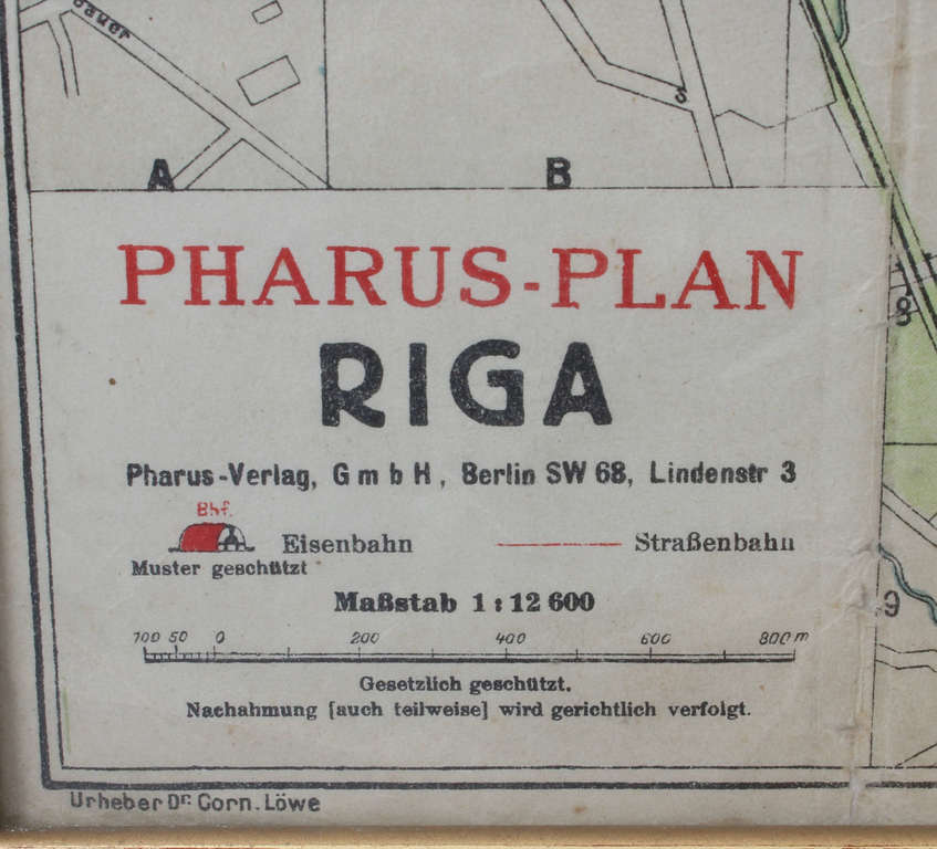 City plan of Riga
