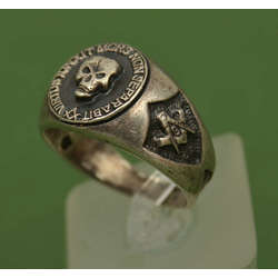 Masonic lodge * silver ring with skull