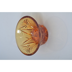 Amber colour glass bowl