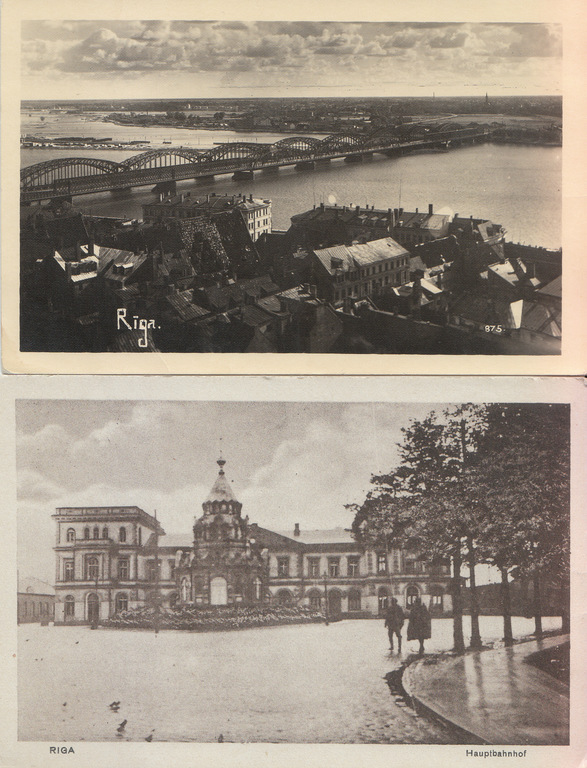 11 postcards - views of Riga