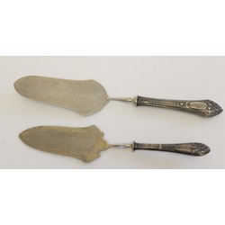 Cake spatulas with silver handle 2 pcs.