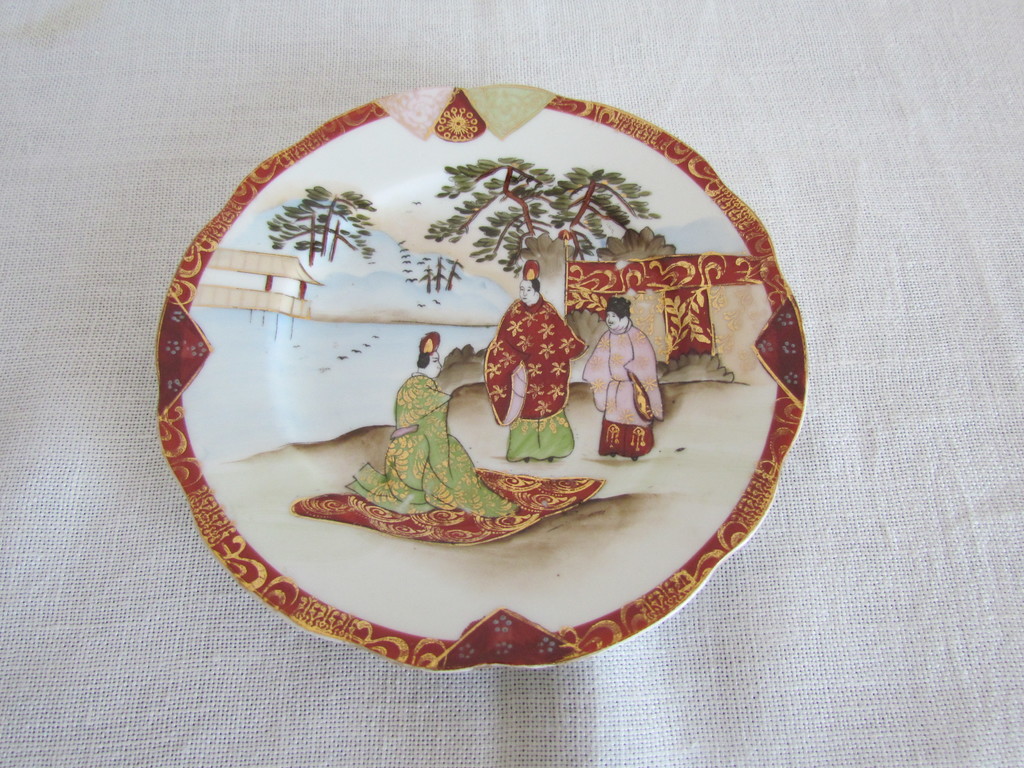 porcelain plate with a Japanese motif