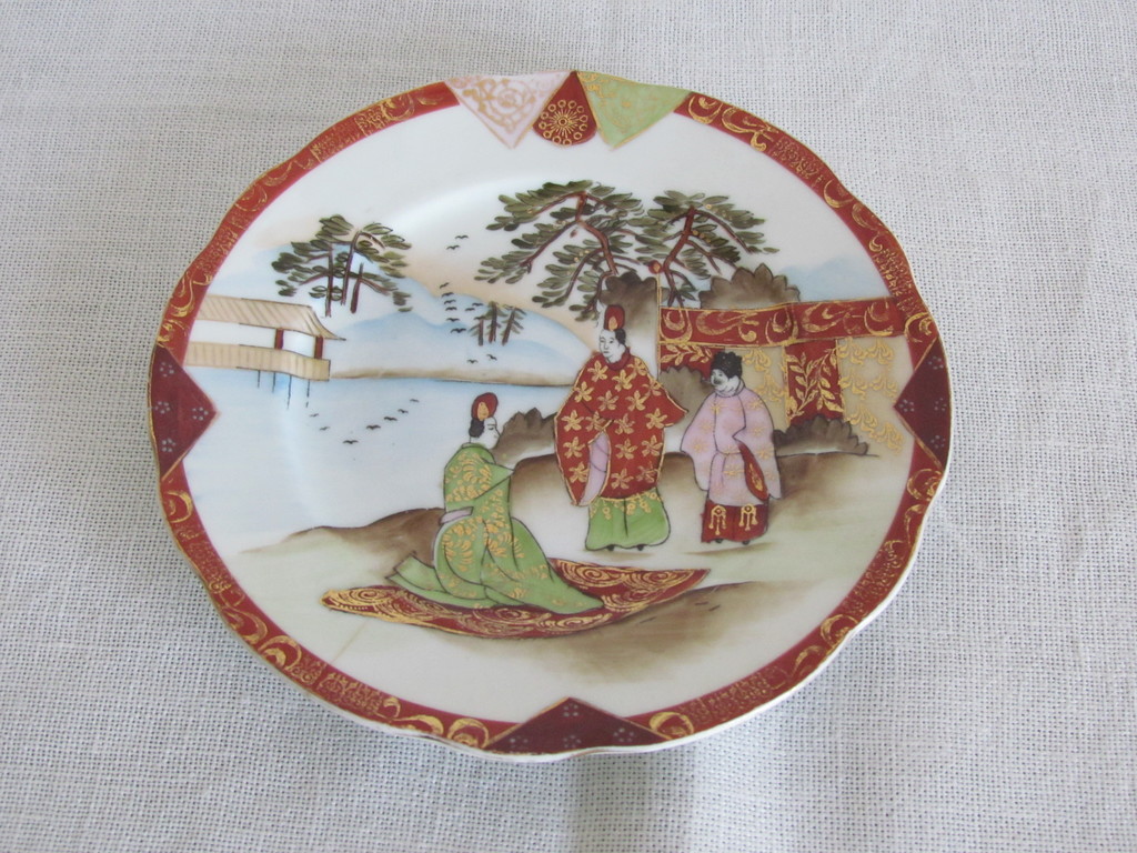porcelain plate with a Japanese motif
