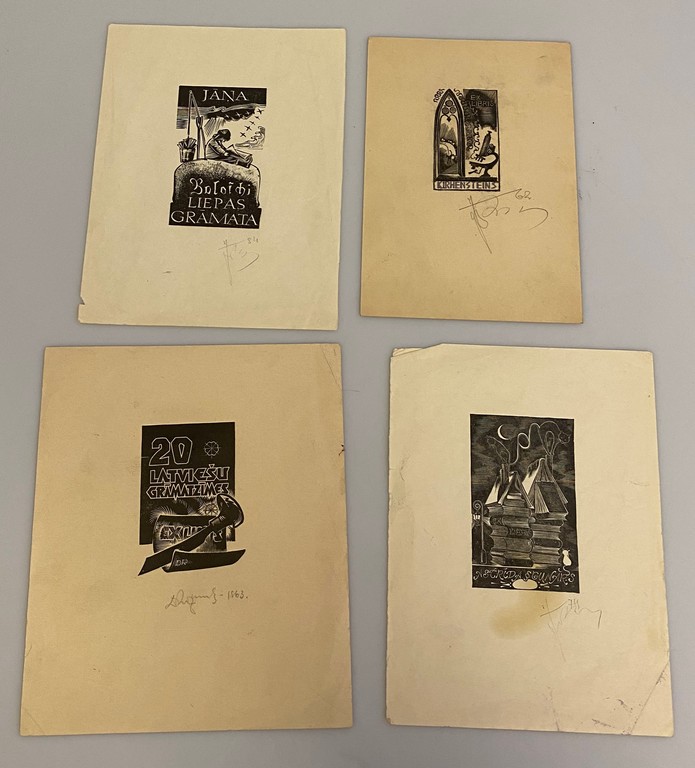 Collection of various Ex-libris 14 pcs.