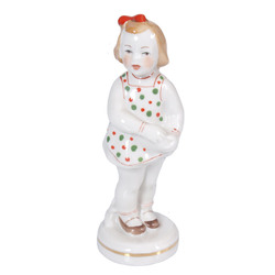 Porcelain figure ''Girl with the red bow''