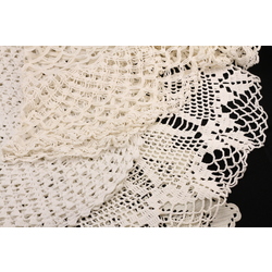 Five different crochet tablecloths