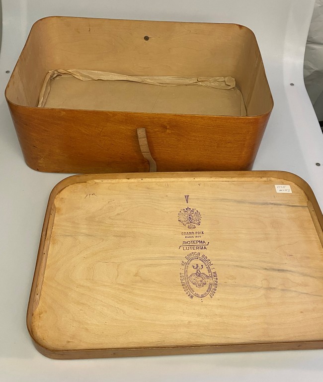 Tsarist Russia wooden box with lid