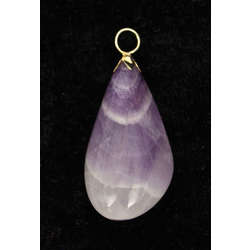 Silver Art Nouveau pendant with amethyst