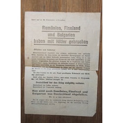 Red Army brochure for German soldiers calling to surrender. Brochure as a pass to the Red Army.