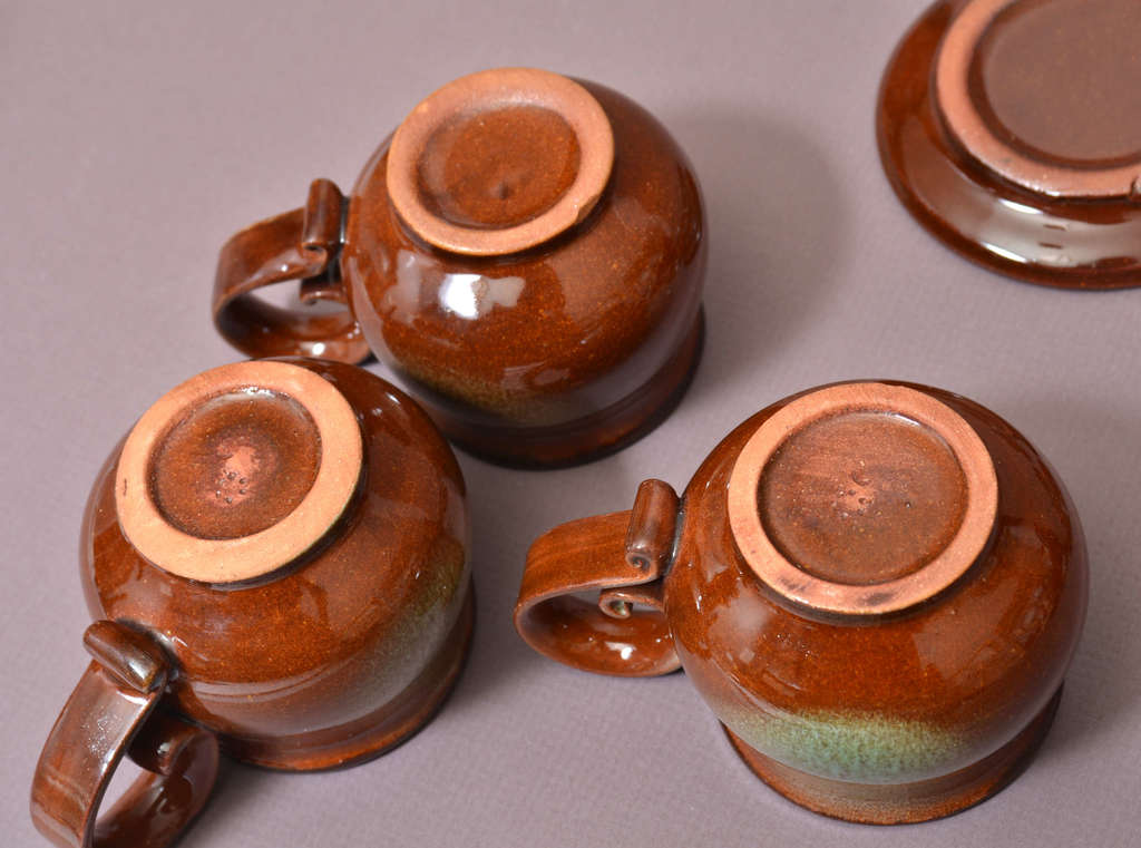 Ceramic coffee set for 3 people