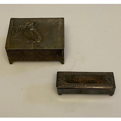 Art Nouveau metal chests (2 pcs)