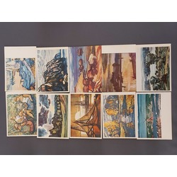20 pcs. postcards with reproductions of popular painters