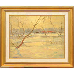 Oil painting Winter Day by Stanislavs Kreics 