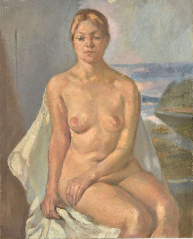 Oil painting of Nude by Konrads Ubans