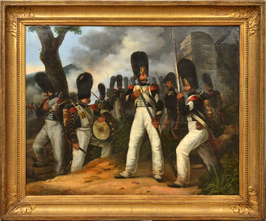 Гренадеры Королевской гвардии в 1824 году во время битвы при Трокадеро