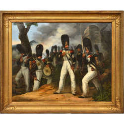 Гренадеры Королевской гвардии в 1824 году во время битвы при Трокадеро
